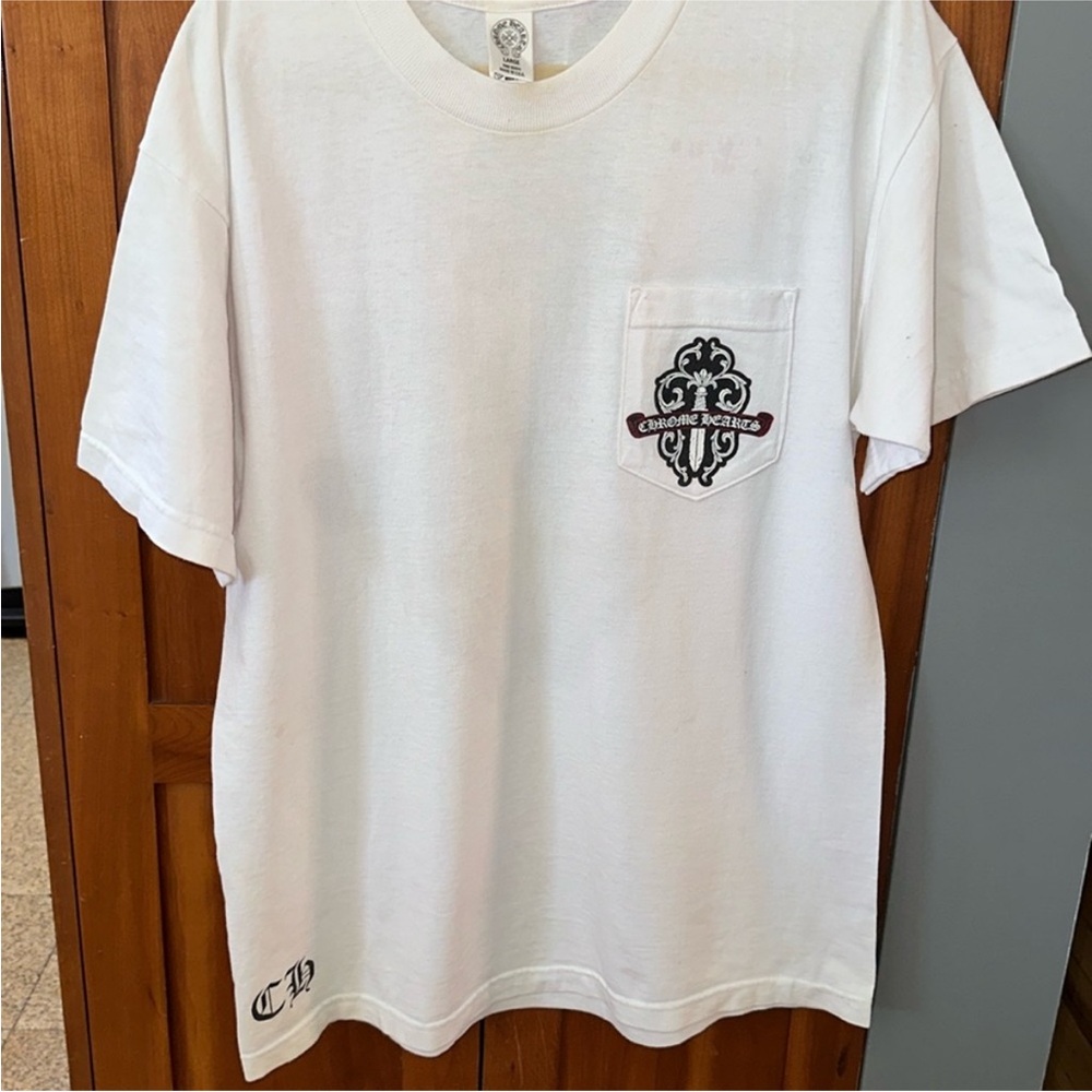 Chrome Hearts White Short Sleeve Tee with Graphic